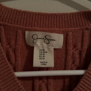 pinkish jessica simpson sweater vest